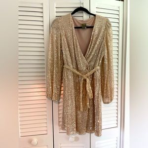 Gold sequence dress